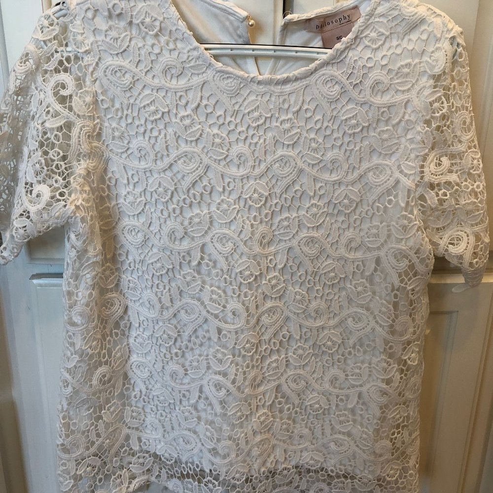 White laced shirt